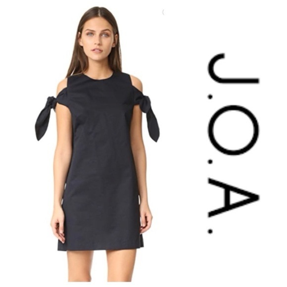 J.O.A. Los Angeles Cold Shoulder Bow Sleeve Dress (Navy) Size XS With Tag - Picture 16 of 16